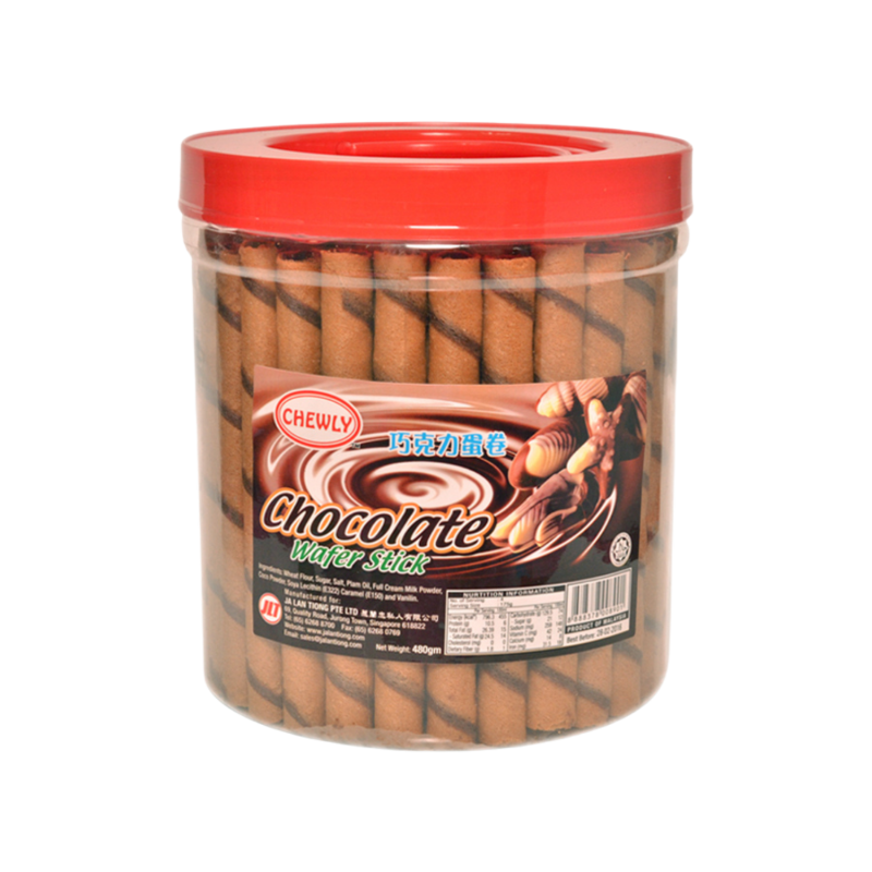 Chewly Chocolate Wafer Stick 480g Ja Lan Tiong